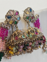 Load image into Gallery viewer, MYSHA Jhumkas w Maatal set
