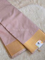 Load image into Gallery viewer, Minimalist Semi Silk Saree x Gold Zari - Blush
