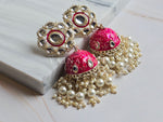 Load image into Gallery viewer, FARAH Jhumka (Hot Pink)
