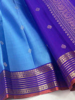 Load image into Gallery viewer, TWILIGHT HORIZON - Pure Kanjivaram Silk Saree with Gold Zari
