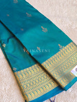 Load image into Gallery viewer, Dainty Motifs x Semi Soft Silk Saree - Peacock
