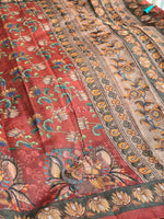 Load image into Gallery viewer, Printed Chanderi Cotton Saree : Burnt Sienna
