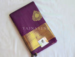 Load image into Gallery viewer, Soft Silk x Gold Zari Saree - Dark Purple
