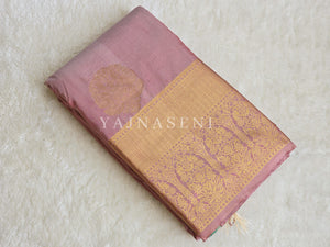 Color Block Series : Semi Kanchi Silk Saree - Blush x Mint