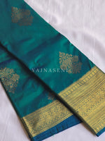 Load image into Gallery viewer, Royal Edit x Semi Soft Silk Gold Zari Saree - Peacock
