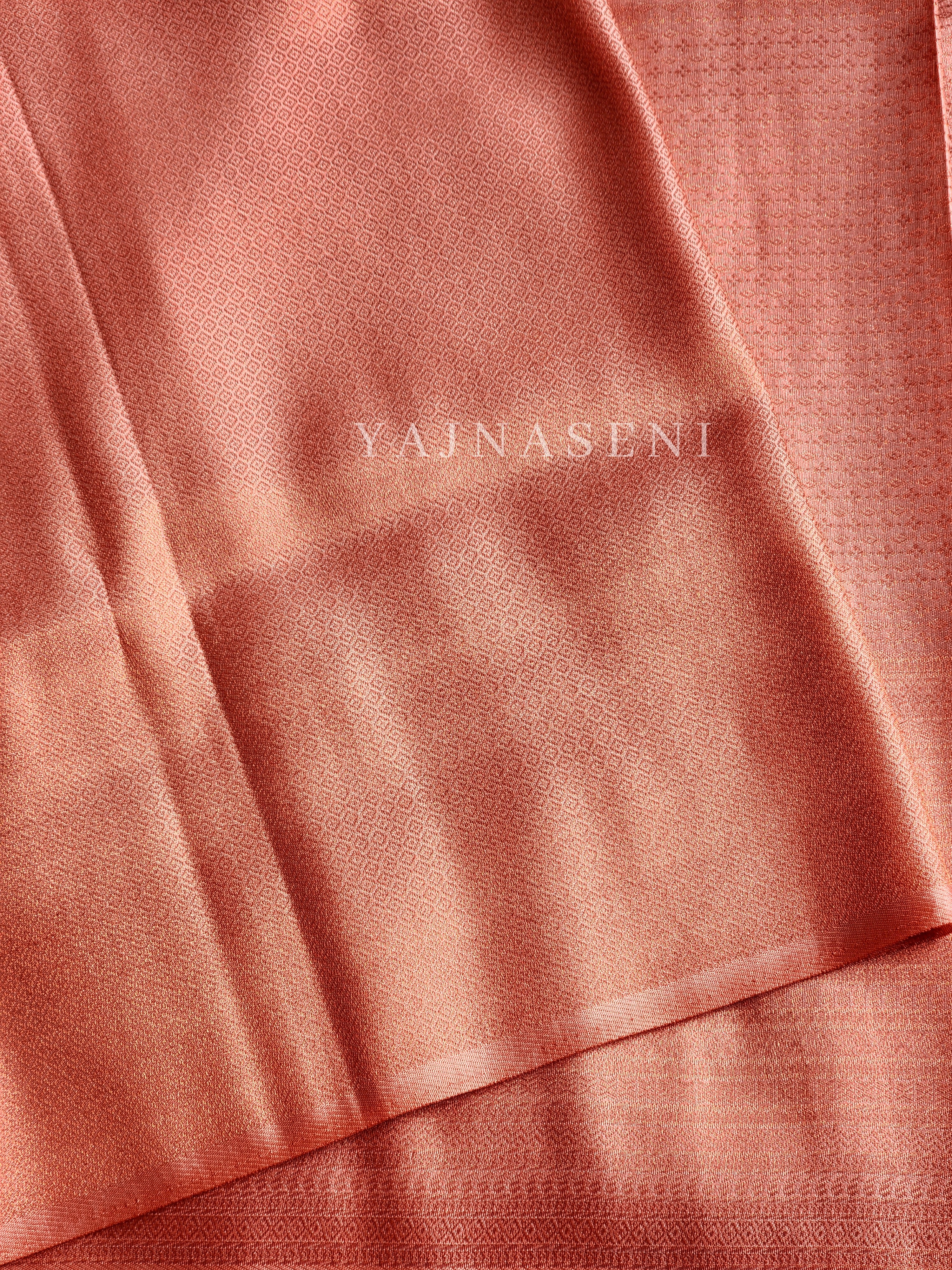Kubera Pattu Saree - Coral