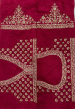 Load image into Gallery viewer, Chiffon Rangoli Semi Silk Saree x Embroidery : Pink Legacy
