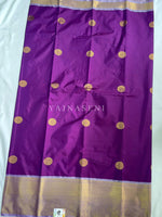 Load image into Gallery viewer, Kanchipuram Semi Silk Saree - Purple x Lavender
