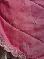 Load image into Gallery viewer, SAMIRA [XXL/44] - Flared Kurti Set (White x Pink)
