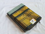Load image into Gallery viewer, Kanchi Cotton Saree x Tall Border : Sage Green x Dark Green
