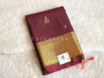 Load image into Gallery viewer, Dainty Motifs x Semi Soft Silk Saree - Maroon
