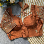 Load image into Gallery viewer, Burnt Sienna : Readymade blouse [DIVANITA]
