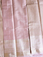 Load image into Gallery viewer, Semi Kanchipuram Silk Saree x Light Gold Zari - Pastel Pink
