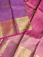 Load image into Gallery viewer, EVENING PETAL - Pure Kanjivaram Silk Saree with Gold Zari
