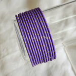 Load image into Gallery viewer, Matte dot Bangles - Royal Purple
