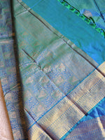 Load image into Gallery viewer, Vaira oosi x Motifs Saree - Peacock
