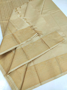 Vaira oosi x Checkered Saree - Ivory