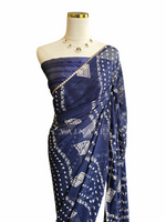 Load image into Gallery viewer, Chiffon Saree x Shimmery Tinsel : Blue
