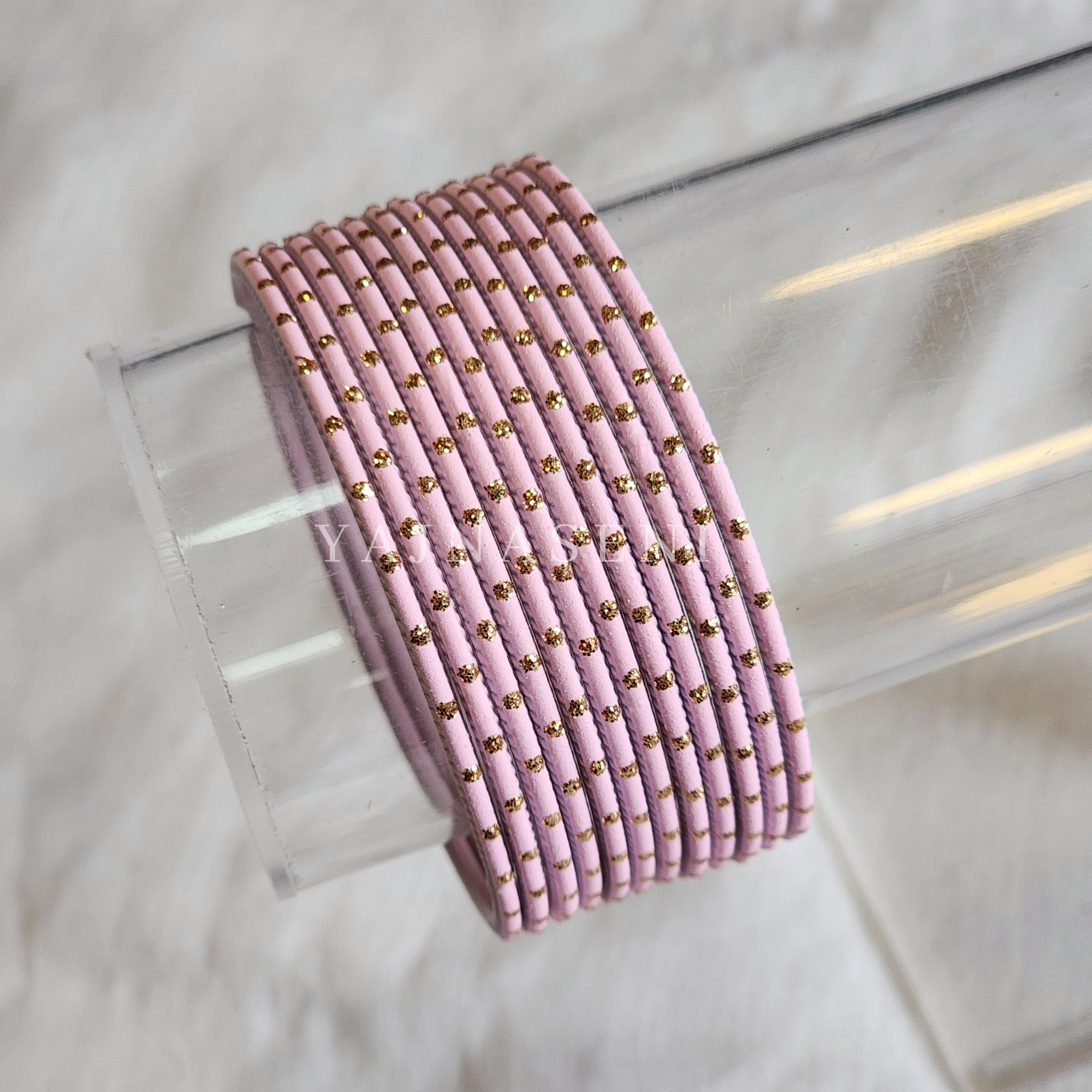 Matte dot Bangles - Pastel Pink