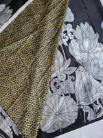 Load image into Gallery viewer, Printed Satin Saree : Black
