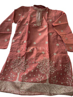 Load image into Gallery viewer, AJITH [S/36] - (Brunt Rose) Men Mid Length Kurta Top
