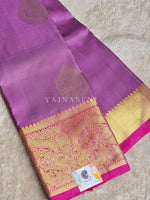 Load image into Gallery viewer, EVENING PETAL - Pure Kanjivaram Silk Saree with Gold Zari
