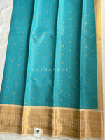 Load image into Gallery viewer, Kanchipuram Semi Silk Saree x Checkered - Baby Blue x Cream
