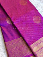Load image into Gallery viewer, Vaira oosi x Motifs Saree - Purple Garnet
