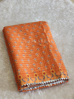 Load image into Gallery viewer, Sequins x Printed Georgette Saree - Orange
