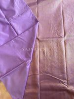 Load image into Gallery viewer, Minimalist Semi Silk Saree x Gold Zari - Lavender
