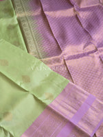Load image into Gallery viewer, PASTEL ECHO - Pure Kanjivaram Silk Saree with Light Gold Zari
