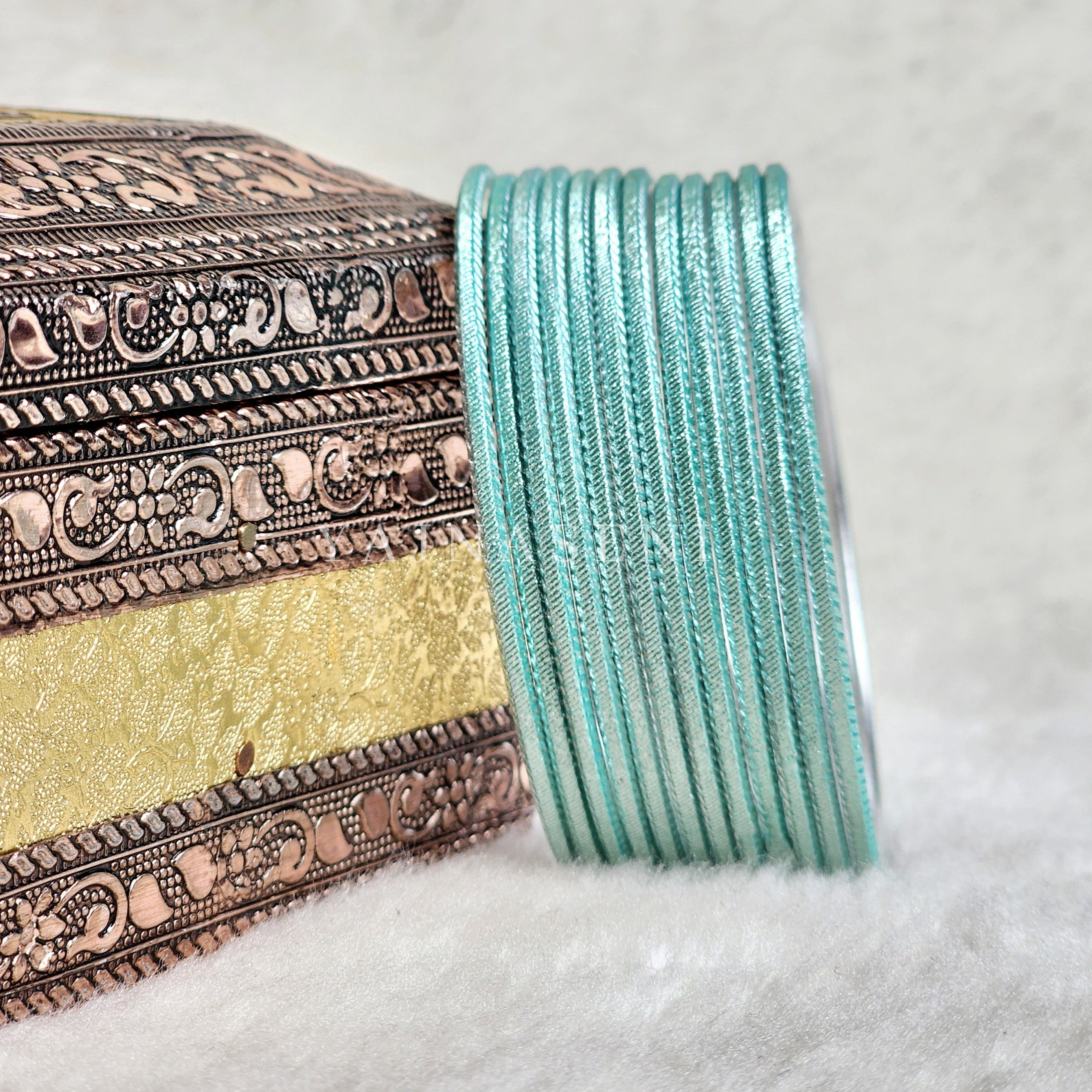 Solid Colour Metallic Bangles - Tiffany