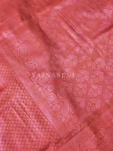 Kubera Pattu x Rosegold Zari Saree - Brink Pink