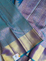 Load image into Gallery viewer, RAJATA KANTHI - Pure Kanjivaram Silk Saree with Gold Zari
