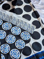 Load image into Gallery viewer, Printed Satin Saree - Retro Muse
