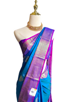 Load image into Gallery viewer, REGALIA TEMPTRESS - Pure Kanjivaram Silk Saree with Gold Zari
