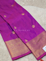 Load image into Gallery viewer, Luxe Edit x Semi Soft Silk Gold Zari Saree - Magenta Purple
