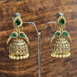 Load image into Gallery viewer, HARSHA Jhumka (Green)
