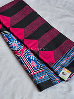 Load image into Gallery viewer, Printed Satin Saree - NOIR RANI POP
