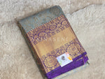 Load image into Gallery viewer, Brocade Semi Silk Saree - Metallic Green x Violet
