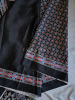 Load image into Gallery viewer, Printed Satin Saree : Abstract Motifs x Gomatha
