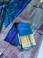 Load image into Gallery viewer, RAJATA KANTHI - Pure Kanjivaram Silk Saree with Gold Zari
