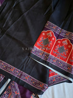 Load image into Gallery viewer, Printed Satin Saree : Classic Contrast
