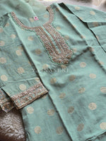 Load image into Gallery viewer, RAVINA [M/38] - Straight Cut Kurti Set (Mint)
