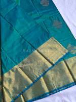 Load image into Gallery viewer, Royal Edit x Semi Soft Silk Gold Zari Saree - Peacock
