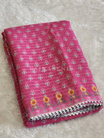 Load image into Gallery viewer, Sequins x Printed Georgette Saree - Pink
