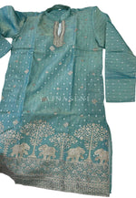 Load image into Gallery viewer, DANUSH [M/38] - (Turquoise) Men Mid Length Kurta Top
