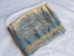 Load image into Gallery viewer, Satina Space Silk Saree x Embroidery : Metallic Blue
