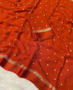 Load image into Gallery viewer, Viscose Georgette Saree : Orange

