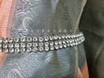 Load image into Gallery viewer, Hipchain - Triple layer white stones (silver)
